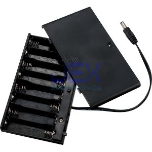 Eight/8X AA DIY Battery Holder Case Box 12V With Power Switch & Wire DC Plug