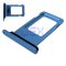 Blue iPhone 13 Replacement Nano Dual Twin Sim Card Holder Tray + Rubber Gasket