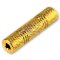 Metal Female to Female Stereo or Mono 1/8" 3.5mm Jack Audio Connector Couplâ€‹er Gold Plated