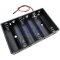 Six/6X AA DIY Flat Battery Holder Case Box Base 9V Volt PCB Mount With Bare Wire Ends